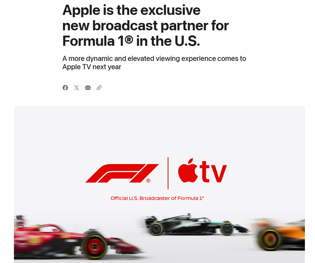 Apple TV - F1