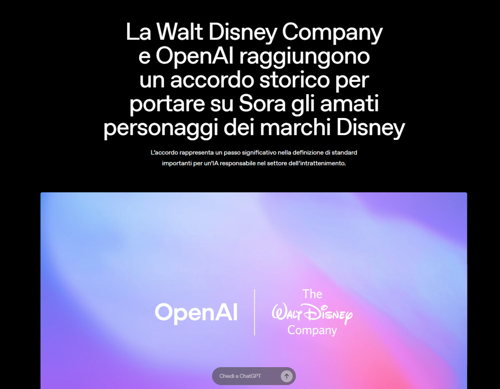Walt Disney and OpenAI